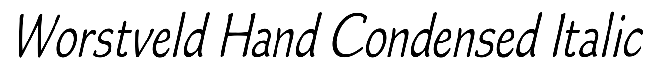 Worstveld Hand Condensed Italic